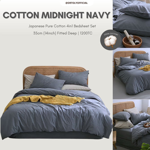 Cotton MIDNIGHT NAVY Japanese Style (14inch)