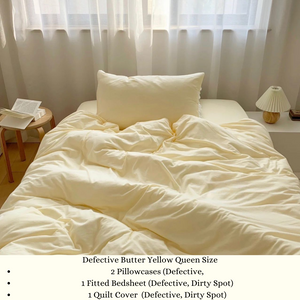 DEFECTIVE Bedsheets Set Quilt Cover Set Only (Not Returnable)