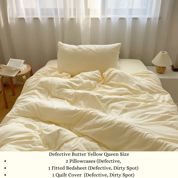 DEFECTIVE Bedsheets Set Quilt Cover Set Only (Not Returnable)