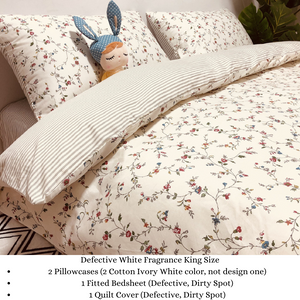 DEFECTIVE Bedsheets Set Quilt Cover Set Only (Not Returnable)