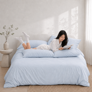 AirSilk™ GLACIER BLUE Cooling Bedsheet  (16Inch)