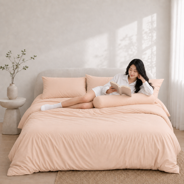 AirSilk™ PEACH DAWN Cooling Bedsheet  (16Inch)