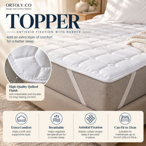 Brushed Fabric Mattress Topper | Mattress Protector