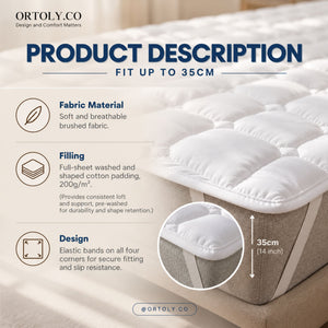 Brushed Fabric Mattress Topper | Mattress Protector