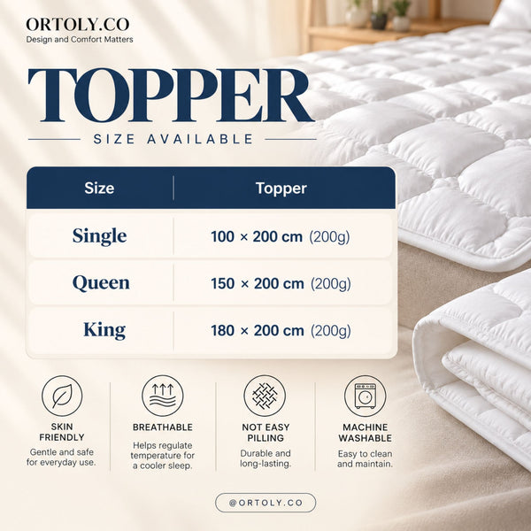 Brushed Fabric Mattress Topper | Mattress Protector