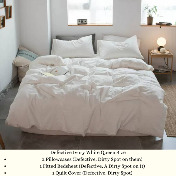 DEFECTIVE Bedsheets Set Quilt Cover Set Only (Not Returnable)