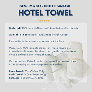 Cotton Towels Set 5-Star 🌟 Premium Hotel Standard Face Towel | Bath Towel | Carpet