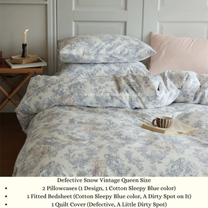 DEFECTIVE Bedsheets Set Quilt Cover Set Only (Not Returnable)