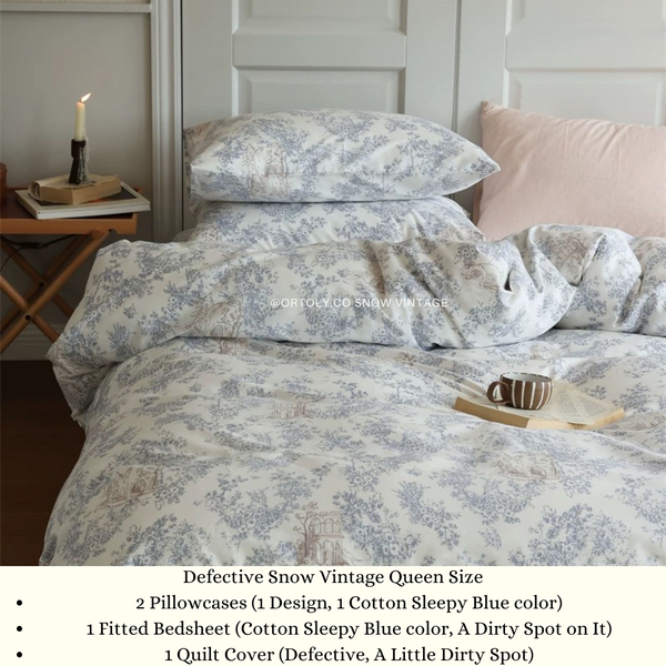 DEFECTIVE Bedsheets Set Quilt Cover Set Only (Not Returnable)