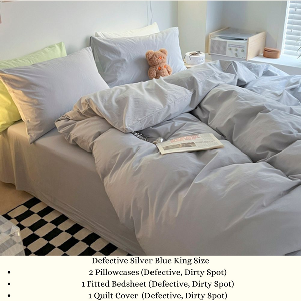 DEFECTIVE Bedsheets Set Quilt Cover Set Only (Not Returnable)