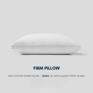Cotton 5🌟 Hotel-Style Down Feather Pillow | 1100g 1200g Fill | Fluffy & Supportive