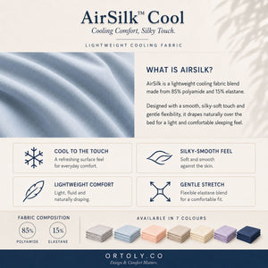 AirSilk™ GLACIER BLUE Cooling Bedsheet  (16Inch)