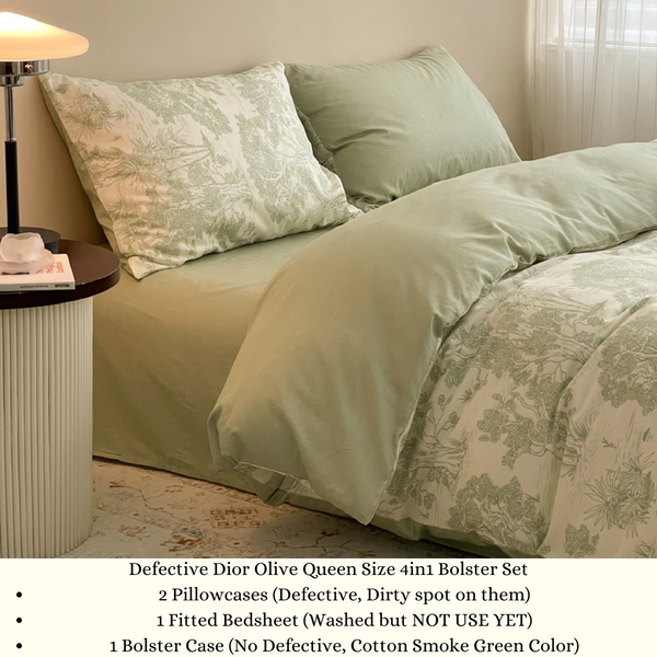 DEFECTIVE Bedsheets Set Quilt Cover Set Only (Not Returnable)