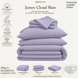 Cotton Premium Jersey Knit CLOUD SLATE Minimalist Series (16 Inch)