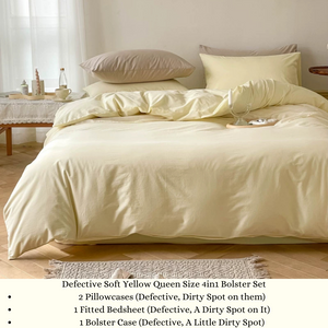 DEFECTIVE Bedsheets Set Quilt Cover Set Only (Not Returnable)