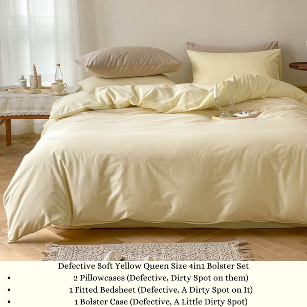 DEFECTIVE Bedsheets Set Quilt Cover Set Only (Not Returnable)