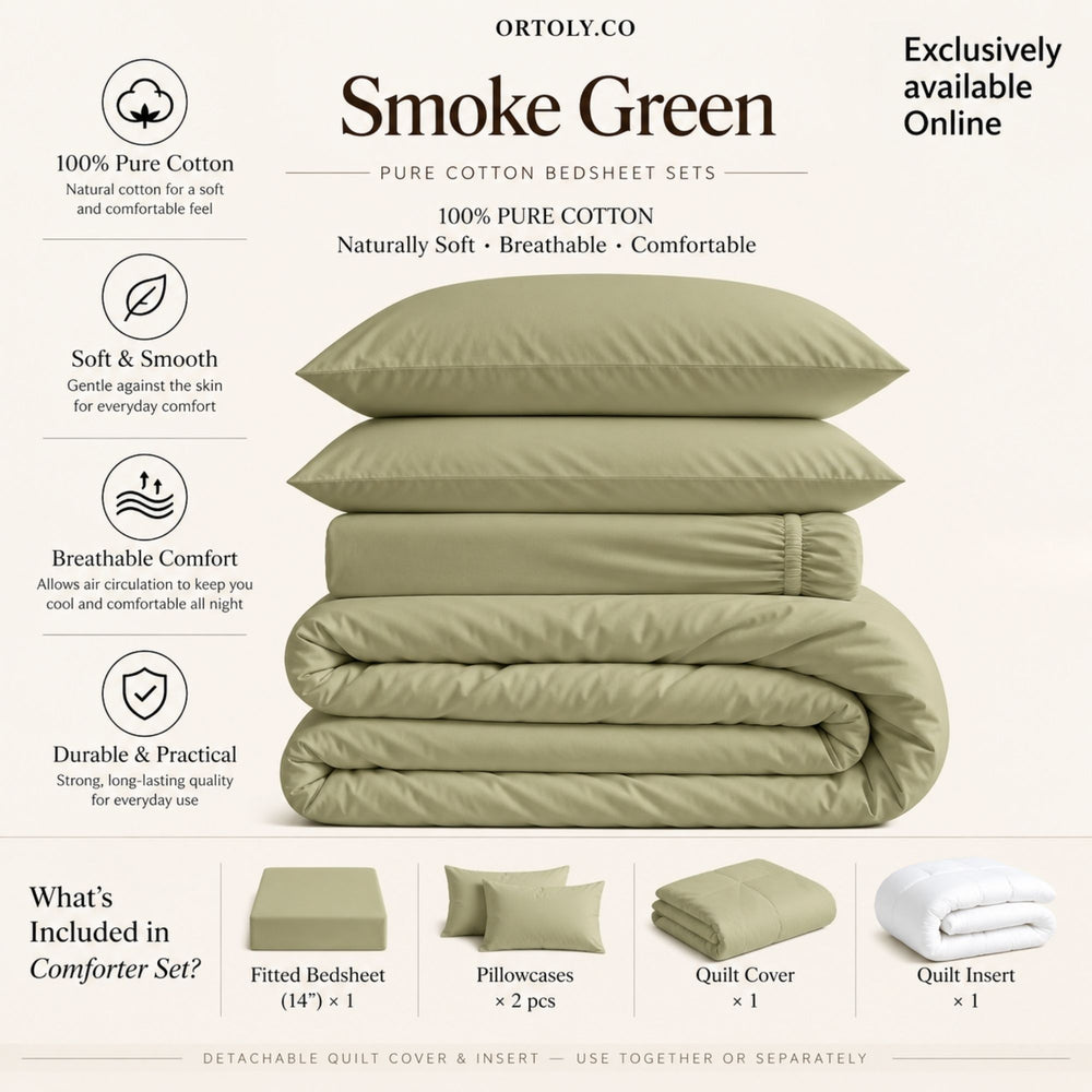 Cotton Smoke Green Japanese Style (14inch)
