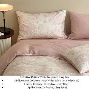 DEFECTIVE Bedsheets Set Quilt Cover Set Only (Not Returnable)