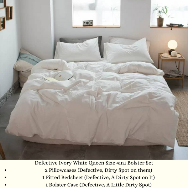DEFECTIVE Bedsheets Set Quilt Cover Set Only (Not Returnable)