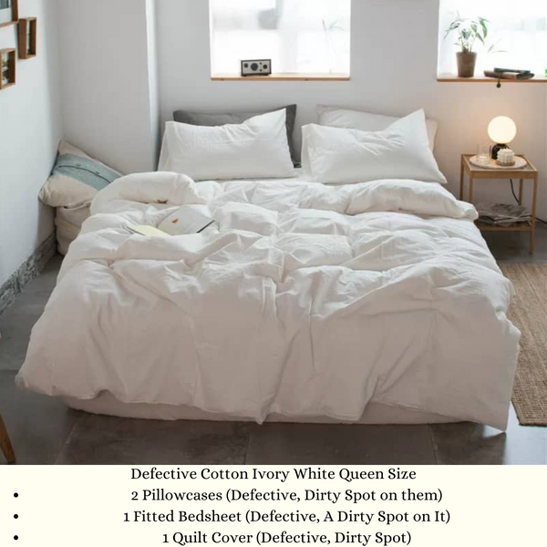 DEFECTIVE Bedsheets Set Quilt Cover Set Only (Not Returnable)
