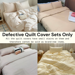 DEFECTIVE Bedsheets Set Quilt Cover Set Only (Not Returnable)