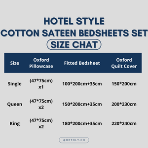 Cotton Sateen 5 🌟  HOTEL GRADE Bedsheets Set