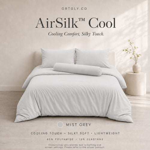 AirSilk™ MIST GREY Cooling Bedsheet  (16Inch)