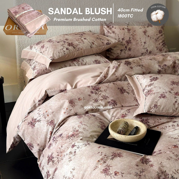 Brushed Cotton SANDAL BLUSH Flora Series (16inch)