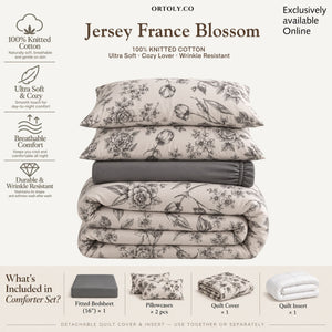 Cotton Premium Jersey Knit FRENCE BLOSSOM Minimalist Series (16 Inch)