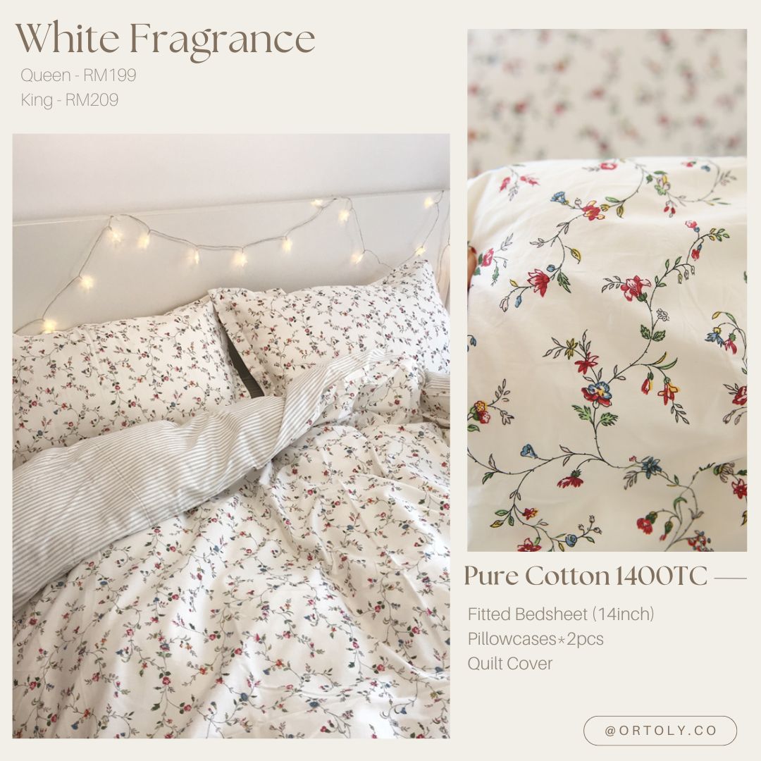 Cotton White Fragrance Flora Series (14inch)