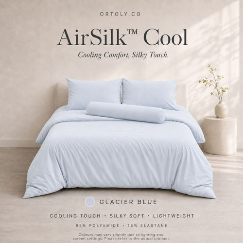 AirSilk™ GLACIER BLUE Cooling Bedsheet  (16Inch)
