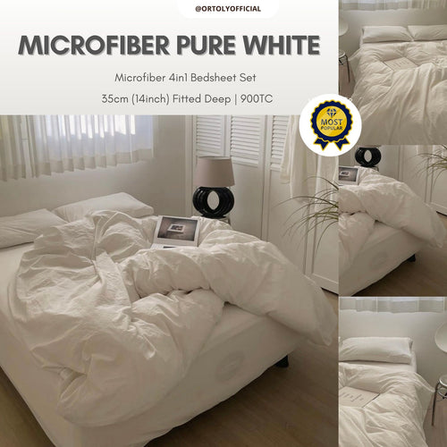 Microfiber Pure White Muji Series (14inch)