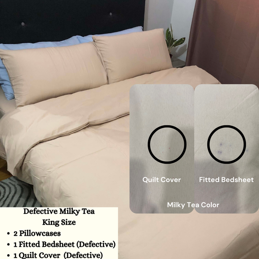 Microfiber Defective Bedsheets Set Muji Series (Not Returnable)