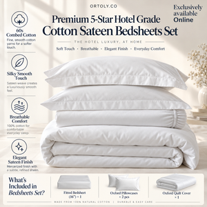 Cotton Sateen 5 🌟 HOTEL GRADE Bedsheets Set