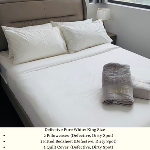 DEFECTIVE Bedsheets Set Quilt Cover Set Only (Not Returnable)