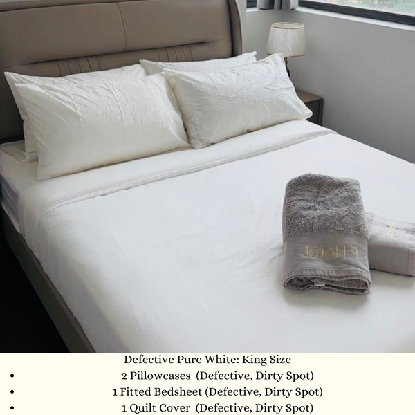 DEFECTIVE Bedsheets Set Quilt Cover Set Only (Not Returnable)