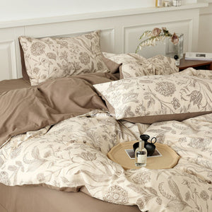 Brushed Cotton Premium Brown Art Flora Series (16inch)