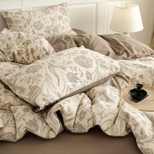Brushed Cotton Premium Brown Art Flora Series (16inch)