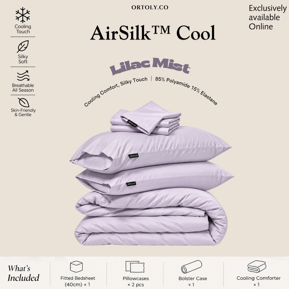 AirSilk™ LILAC MIST Cooling Bedsheet  (16Inch)