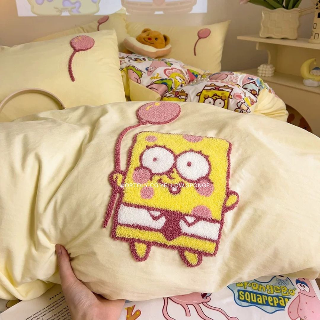 Washed Cotton YELLOW SPONGE Cartoon Series (14inch)