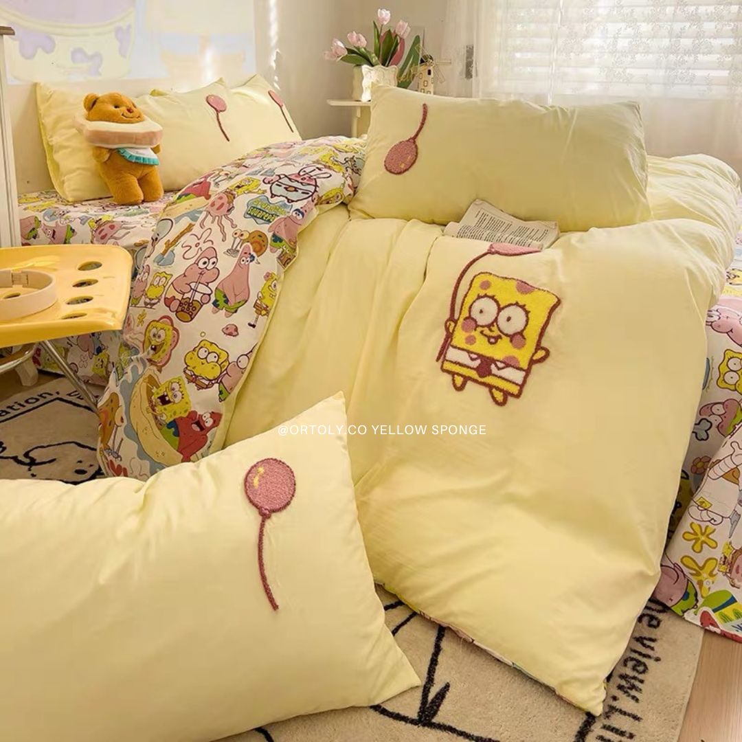 Washed Cotton YELLOW SPONGE Cartoon Series (14inch)