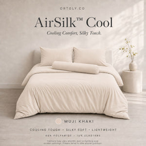 AirSilk™ MUJI KHAKI Cooling Bedsheet  (16Inch)