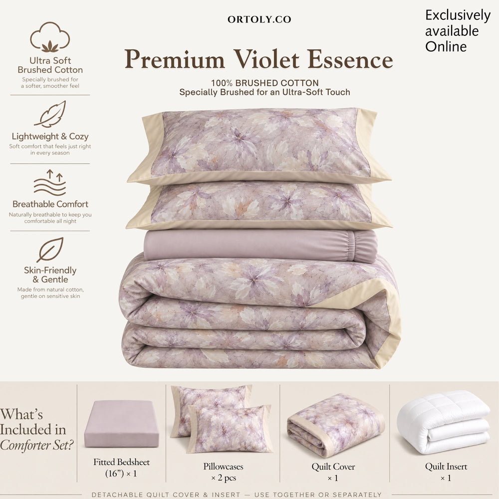 Brushed Cotton VIOLET ESSENCE Flora Series (16inch)