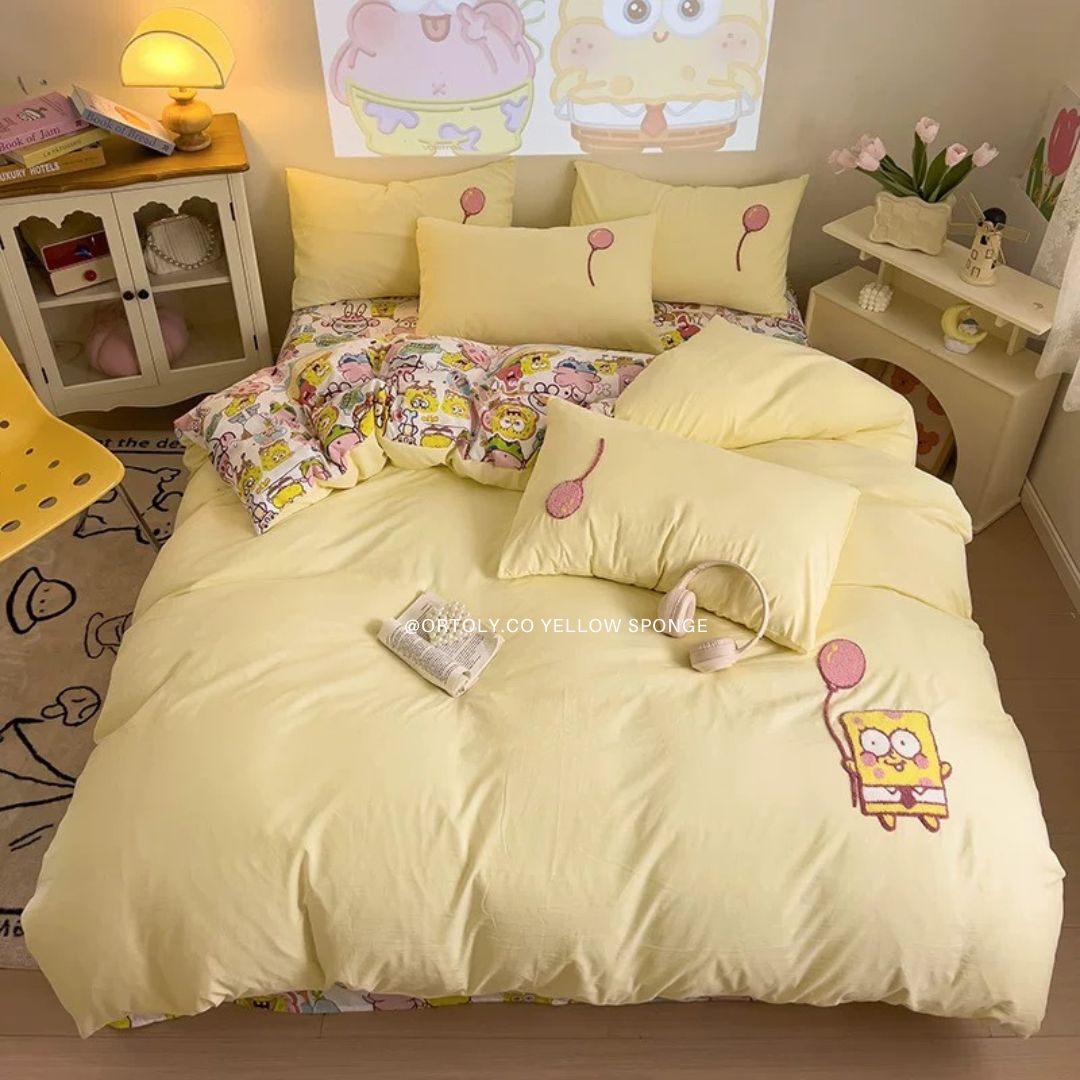 Washed Cotton YELLOW SPONGE Cartoon Series (14inch)