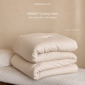 AirSilk™ MUJI KHAKI Cooling Bedsheet  (16Inch)