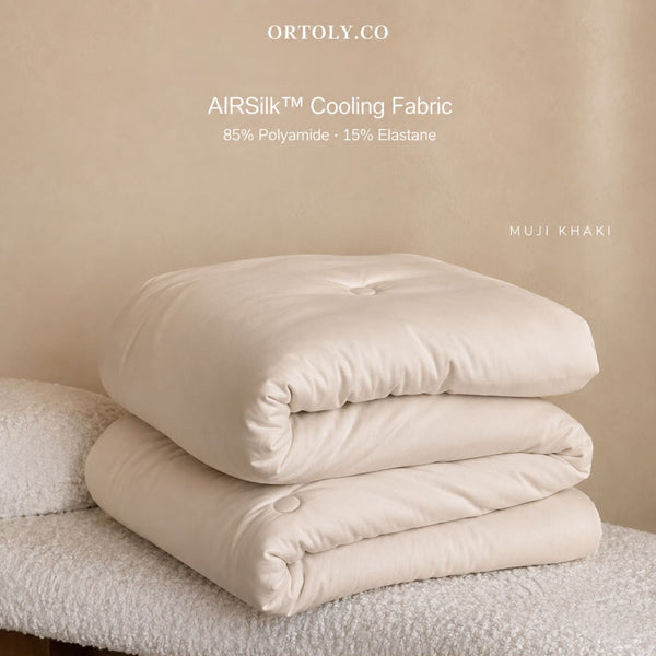 AirSilk™ MUJI KHAKI Cooling Bedsheet  (16Inch)