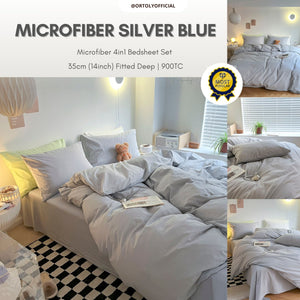 Microfiber Silver Blue Muji Series (14inch)