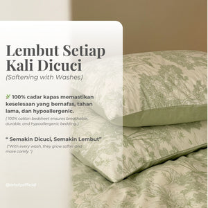 Cotton Dior Olive Flora Series (16inch)