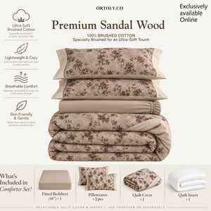 Brushed Cotton SANDAL WOOD Flora Series (16inch)