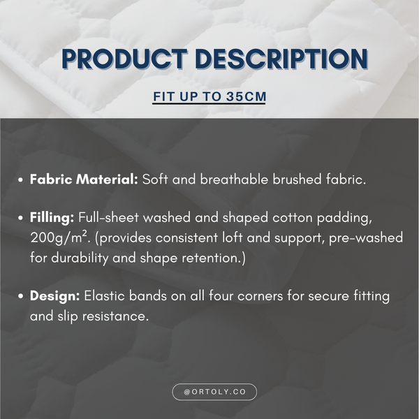Brushed Fabric Mattress Topper | Mattress Protector